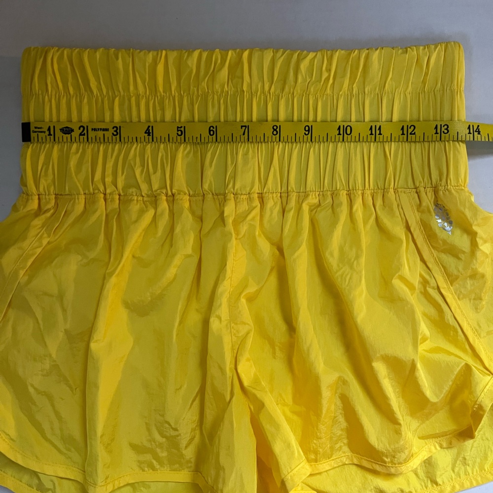 Free People FP Movement yellow high waist The Way Home shorts medium M - Picture 8 of 11